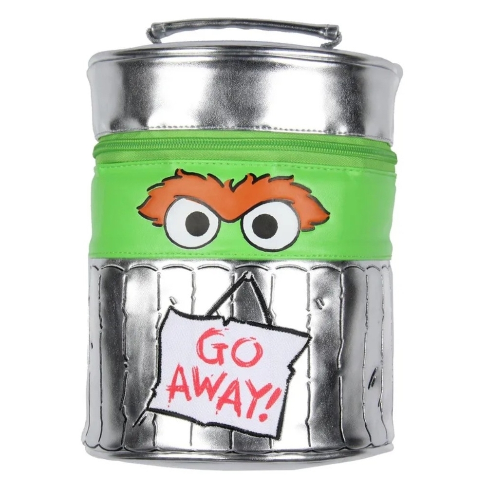 Oscar the Grouch Metallic Silver & Green Lunch Bag